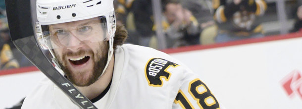 Boston Bruins ice hockey star Zacha in action in the NHL